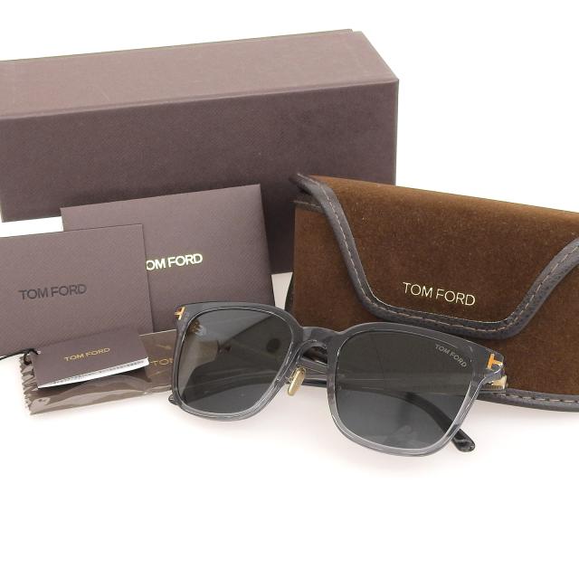 極美品▲TOM FORD トムフォード TF1135-K ウェリントン サングラス アイウェア グレー 54□20 145 箱・ケース付 イタリア製 メンズ_1
