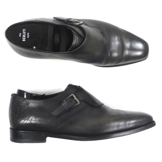 美品▽Berluti ベルルッティ スカーズ スクリット カリグラフィ モンク  