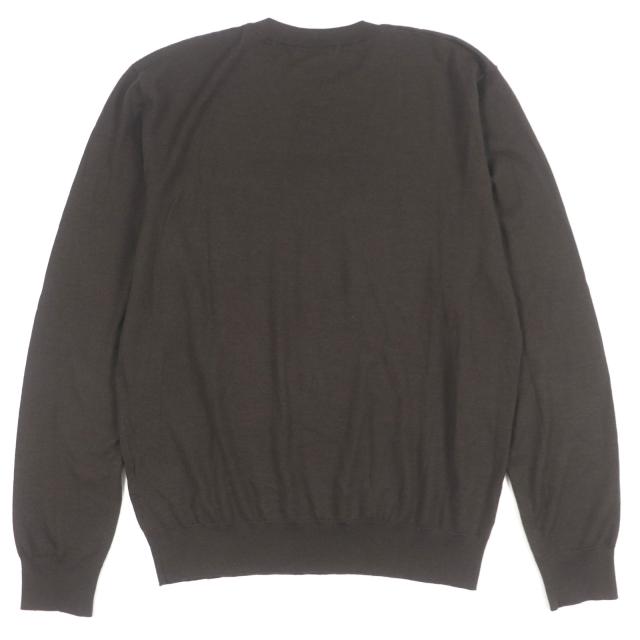 美品▼HERMES エルメス 23AW カシミヤ シルク シェーヌダンクル ホースビット エトリール パドック 薄手 ニットセーター S 正規品 メンズ