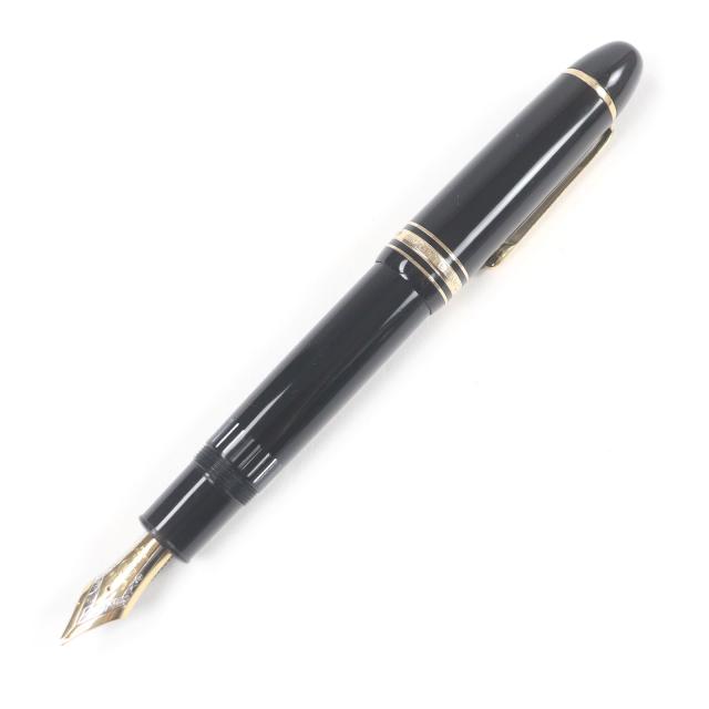 良品□MONTBLANC モンブラン マイスターシュテュック 149 ペン先18K Bニブ キャップ式 万年筆 ブラック ゴールド ドイツ製 メンズ
