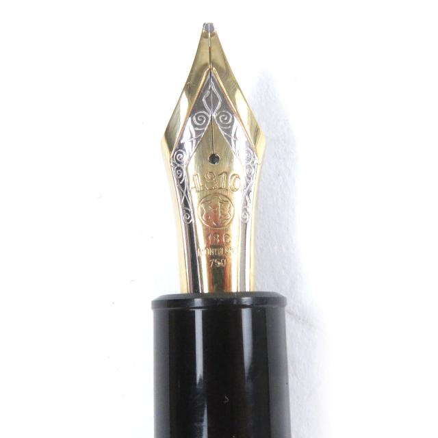 良品□MONTBLANC モンブラン マイスターシュテュック 149 ペン先18K Bニブ キャップ式 万年筆 ブラック ゴールド ドイツ製 メンズ_4