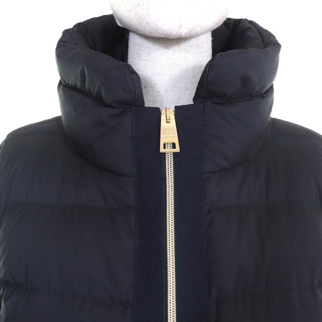 ララ】美品 HERNOロングダウンジャケット 紺 ネイビー 38 ララ】美品