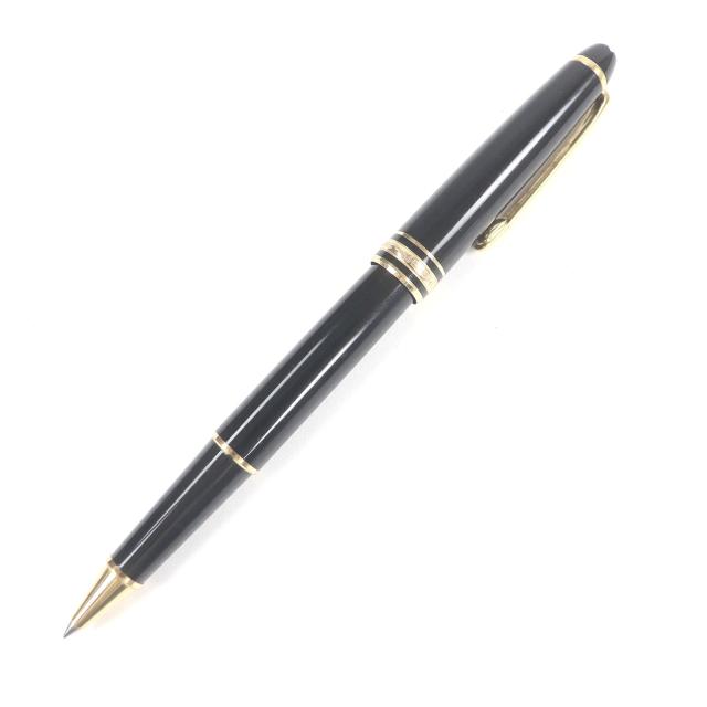 良品□MONTBLANC モンブラン マイスターシュテュック クラシック キャップ式 ボールペン ステーショナリー ブラック ゴールド ドイツ製