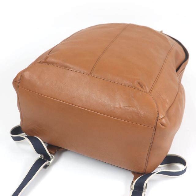 美品□COACH コーチ F70747 ロゴチャーム付き レザー リュックサック