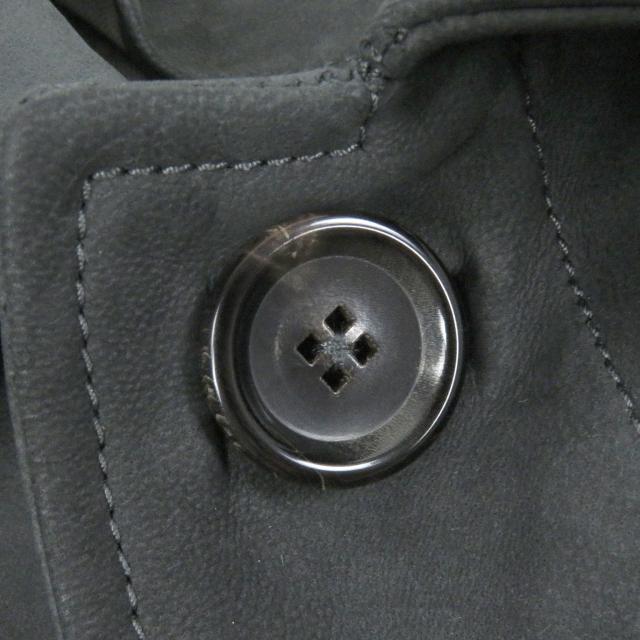 美品□LOUIS VUITTON ルイヴィトン 羊革 フライフロント スウェードレザー ステンカラーコート グレー 46 イタリア製 正規品 メンズ 美品□LOUIS VUITTON ルイヴィトン 羊革 フライフロント スウェード