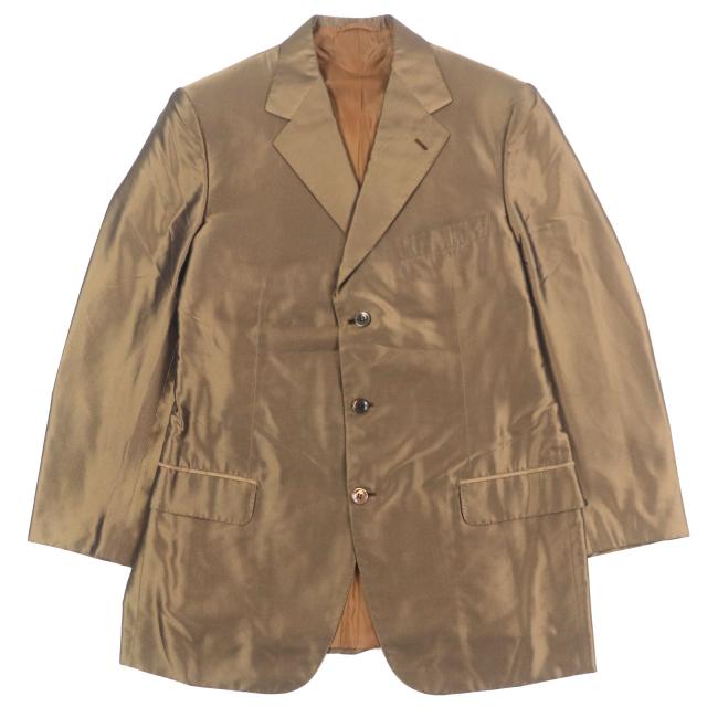 極美品▼Brioni ブリオーニ NOMENTANO シルク100% 光沢 シングルジャケット テーラードジャケット シャイニーブラウン 50 正規品 メンズ