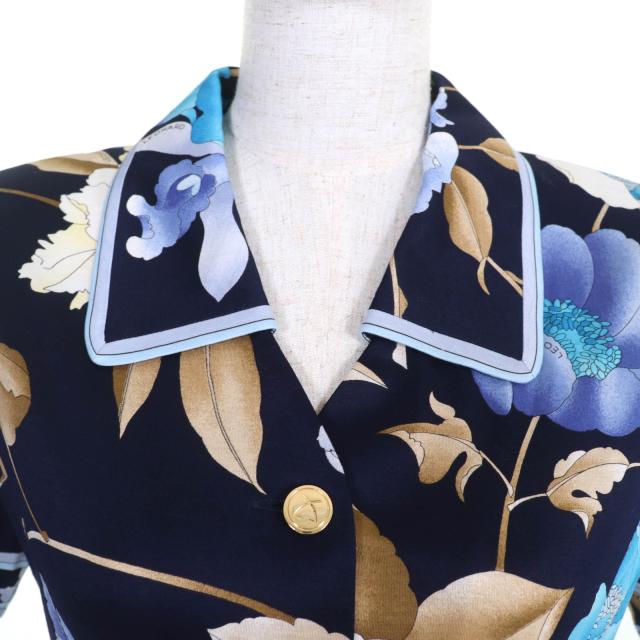 ✨世界で最も美しいプリント✨ レオナール 華やか 蘭柄 ジャケット L