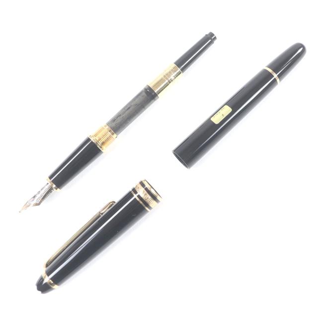 美品□MONTBLANC モンブラン マイスターシュテュック クラシック 14K Fニブ キャップ式 万年筆 ブラック ゴールド 箱付 ドイツ製 メンズ_3