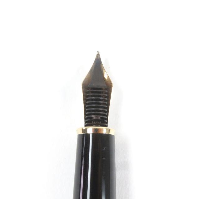 美品□MONTBLANC モンブラン マイスターシュテュック クラシック 14K Fニブ キャップ式 万年筆 ブラック ゴールド 箱付 ドイツ製 メンズ_5