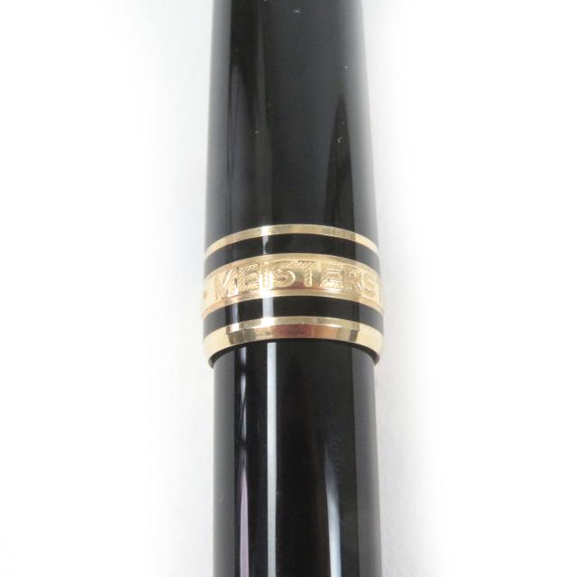 美品□MONTBLANC モンブラン マイスターシュテュック クラシック 14K Fニブ キャップ式 万年筆 ブラック ゴールド 箱付 ドイツ製 メンズ_8