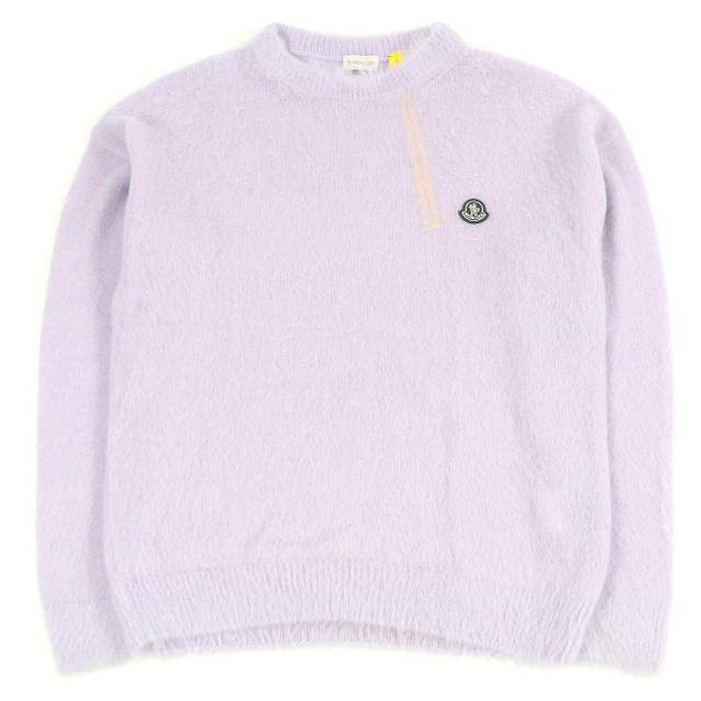 極美品□モンクレール ジーニアス 7 フラグメント ヒロシフジワラ 2021年製 モヘア混 バックロゴ刺繍 ニット XL イタリア製 正規品