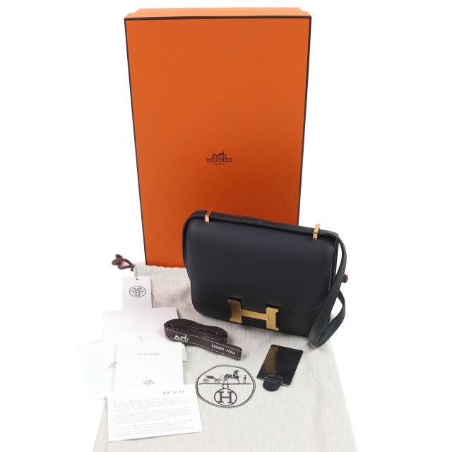 未当てはめる品△HERMES エルメス コンスタンス3 ミニ 18 ミロワール ヴォースイフト キャバン ゴールド金具 ショルダーバッグ K目じるし 箱付 仏製