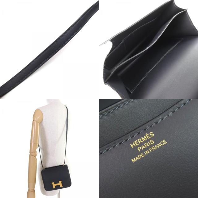 未当てはめる品△HERMES エルメス コンスタンス3 ミニ 18 ミロワール ヴォースイフト キャバン ゴールド金具 ショルダーバッグ K目じるし 箱付 仏製