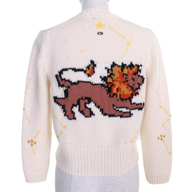 極美品 Dior 22AW Pixel Zodiac ウール×カシミヤ しし座 極美品△Christian Dior クリスチャンディオール 22AW 244G52LN320