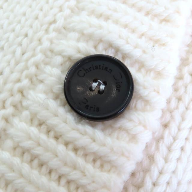 極美品△Christian Dior クリスチャンディオール 22AW 244G52LN320 ウール カシミヤ Pixel Zodiac 獅子座 ロゴボタン カーディガン アイボリー ブラウン イエロー 38 イタリア製 正規品 レディース 極美品△Christian Dior クリスチャンディオール 22AW 244G52LN320