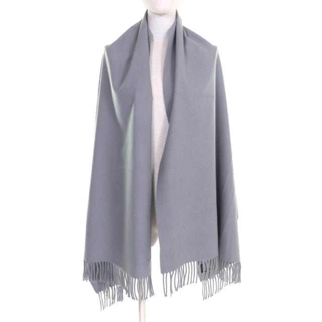 エルメス カシミヤ100％ ストール マフラー ショール ロゴ 刺繍 黒