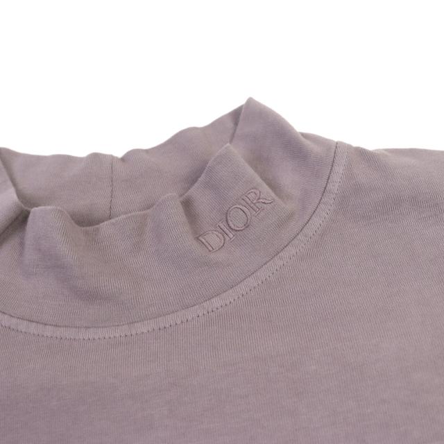 極美品○DIOR ディオール オム 2022年製 213J649A0554 コットン100% ロゴ刺繍 ハイネック 長袖Ｔシャツ L イタリア製 正規品 メンズ_3