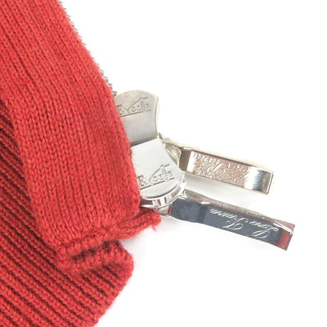 美品□Loro Piana ロロピアーナ コットン シルク ジップアップ 長袖 ニットジャケット テラコッタ 58/希少サイズ イタリア製 メンズ_4