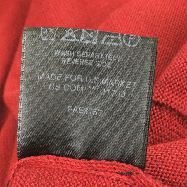 美品□Loro Piana ロロピアーナ コットン シルク ジップアップ 長袖 ニットジャケット テラコッタ 58/希少サイズ イタリア製 メンズ_8