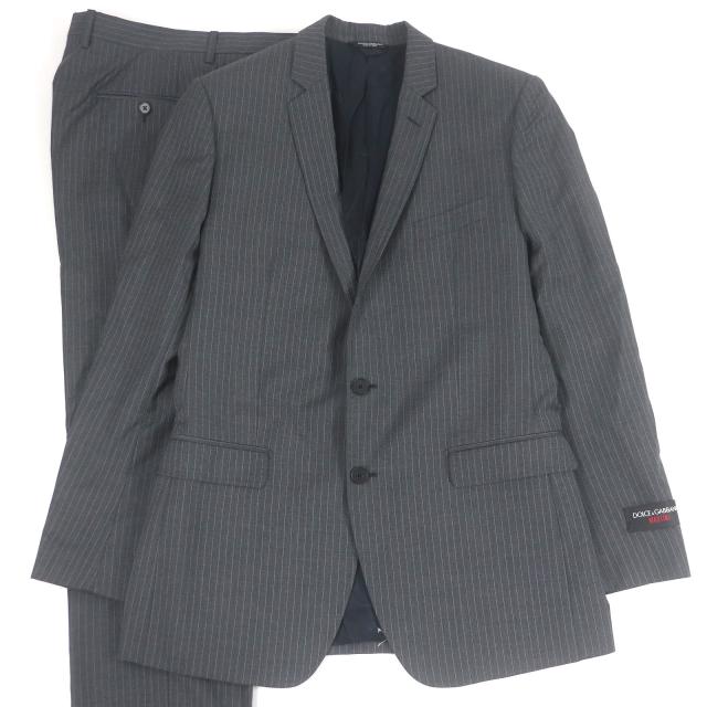 未使用品□DOLCE&GABBANA ドルチェ＆ガッバーナ 黒タグ ストライプ柄