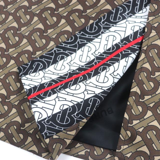 極美品▽BURBERRY バーバリー 8018265 TBモノグラム 比翼仕立 ナイロン