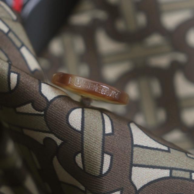 極美品▽BURBERRY バーバリー 8018265 TBモノグラム 比翼仕立 ナイロン