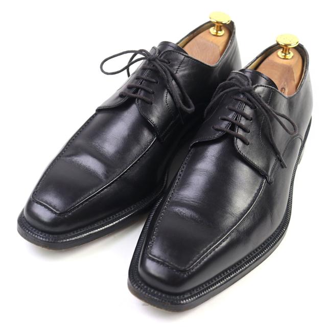 【ドンドン見直し】美品○Ermenegildo Zegna エルメネジルド ゼニア NAPOLI COUTURE レザー レザーシューズ 8.5E