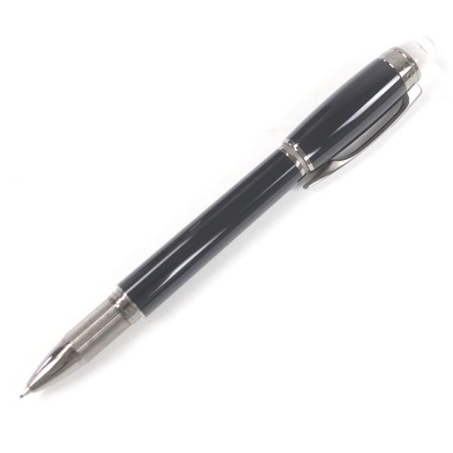 極美品□MONTBLANC モンブラン スターウォーカー ファインライナー キャップ式 ネームペン ミッドナイトブラック シルバー ドイツ製