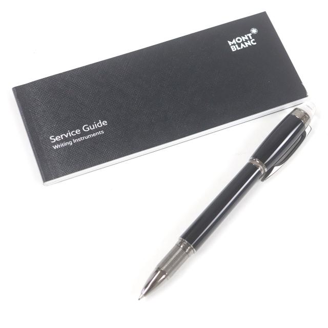 極美品□MONTBLANC モンブラン スターウォーカー ファインライナー キャップ式 ネームペン ミッドナイトブラック シルバー ドイツ製_1