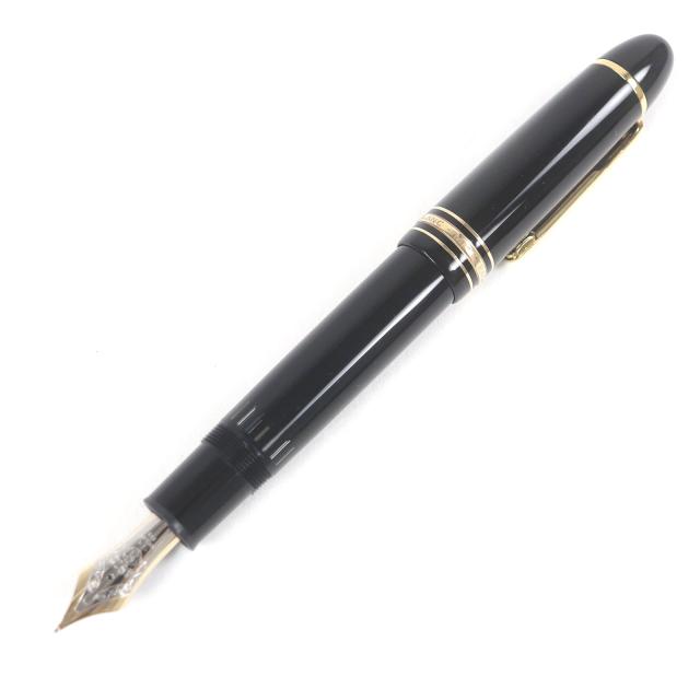 良品□MONTBLANC モンブラン マイスターシュテュック 149 ペン先14K Fニブ キャップ式 万年筆 ブラック ゴールド ドイツ製 メンズ