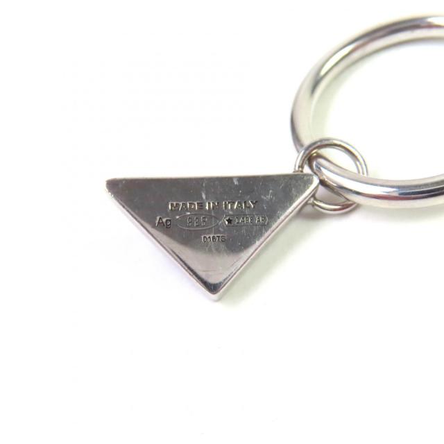 美品☆PRADA プラダ 2JO750 シンボル ペンダント ピアス AG925 現行品 