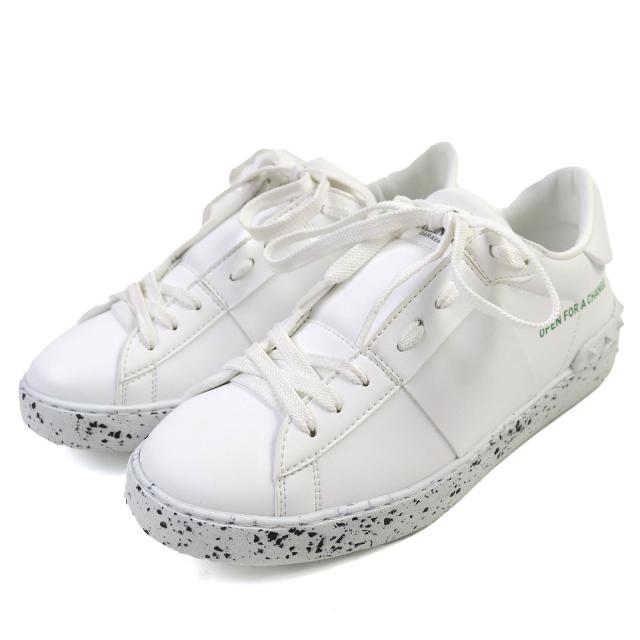未使用品△Valentino Garavani ヴァレンティノガラヴァーニ ZY2S0830 レザー ロックスタッズ OPEN FOR A CHANGE スニーカー 軽量 38