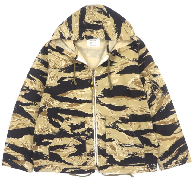美品▼The REAL McCOY’S ザリアルマッコイズ 8405 TIGER CAMOUFLAGE PARKA ZIPUP パーカー ミリタリージャケット M-L 正規品 メンズ