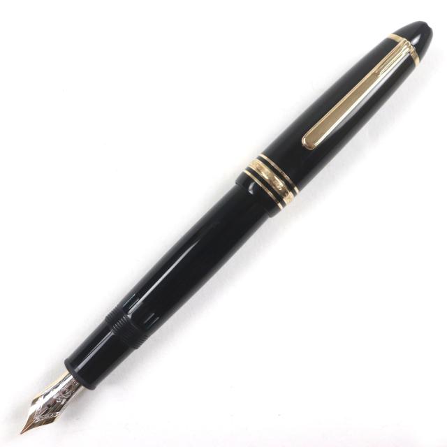 良品▼MONTBLANC モンブラン マイスターシュテュック 146 ペン先14K Fニブ ホワイトスター 万年筆 ブラック ゴールド ドイツ製 インク付