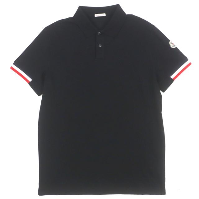【極美品】モンクレール 半袖ポロシャツ 襟ロゴ 黒ワッペン ライトグレー M MONCLER 黒 半袖ポロシャツ 極美品】モンクレール 半袖ポロシャツ 襟