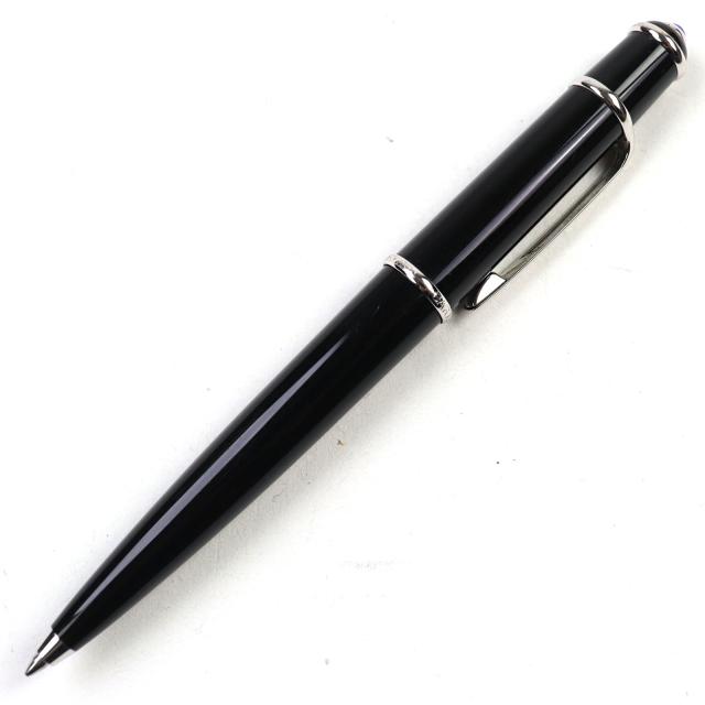 美品○Cartier カルティエ ディアボロ ドゥ カルティエ ロゴ刻印 ブルージェムストーン付き ツイスト式 ボールペン 筆記確認済み