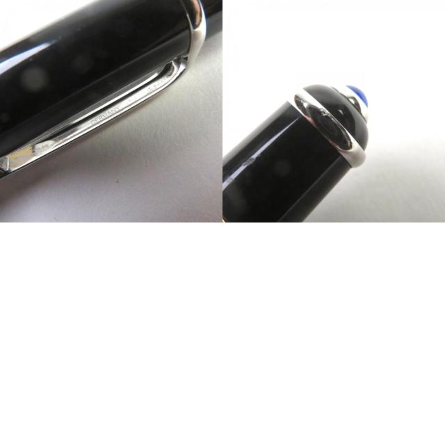 美品○Cartier カルティエ ディアボロ ドゥ カルティエ ロゴ刻印 ブルージェムストーン付き ツイスト式 ボールペン 筆記確認済み_9