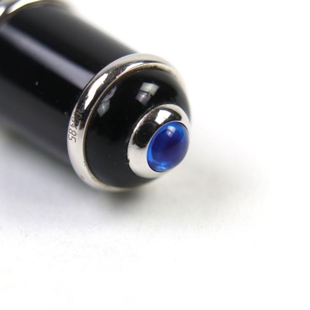 美品○Cartier カルティエ ディアボロ ドゥ カルティエ ロゴ刻印 ブルージェムストーン付き ツイスト式 ボールペン 筆記確認済み_6
