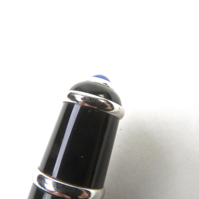 美品○Cartier カルティエ ディアボロ ドゥ カルティエ ロゴ刻印 ブルージェムストーン付き ツイスト式 ボールペン 筆記確認済み_8