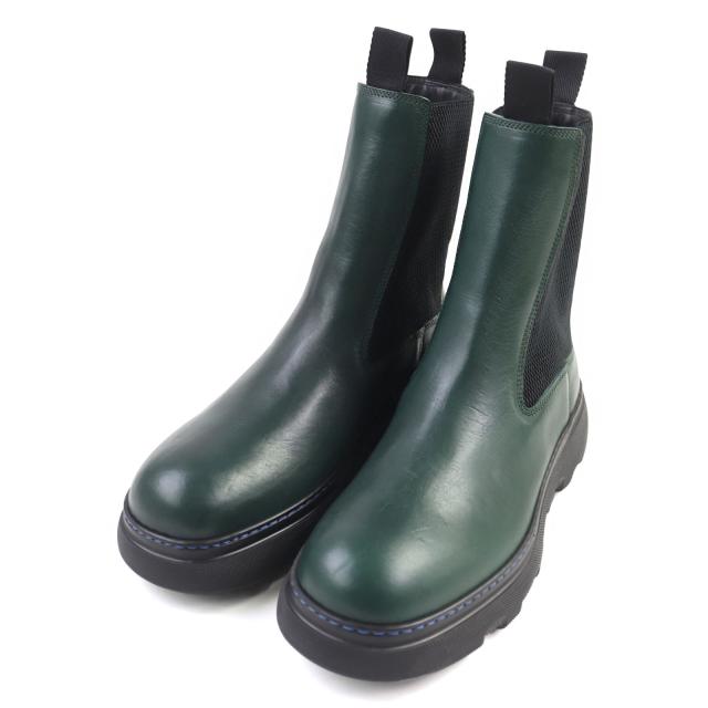未使用品○BURBERRY バーバリー 8074918 Creeper Chelsea Boots レザー クリーパー サイドゴア チェルシーブーツ 40 定価176000円