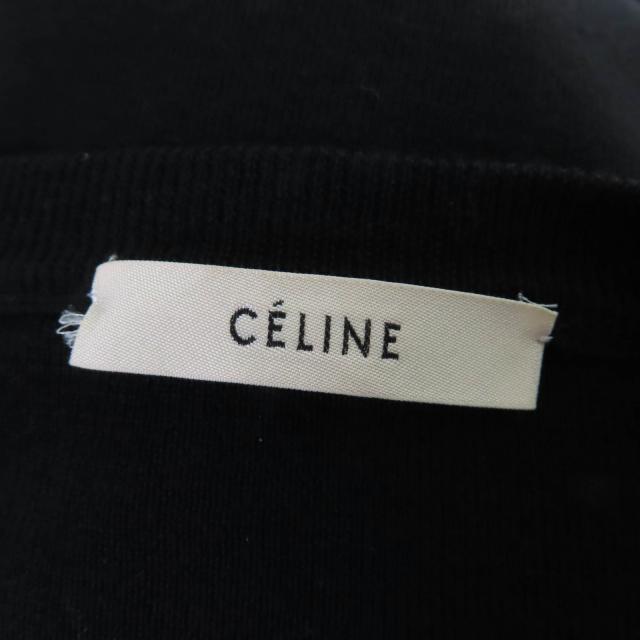 美品☆CELINE セリーヌ 2 3Q69/4005 ウール100％ フィービー期 カットオフデザイン オーバーサイズ 長袖 ニット ブラック M 正規品 美品☆CELINE セリーヌ 2 3Q69/4005 ウール100％ フィービー期 カット