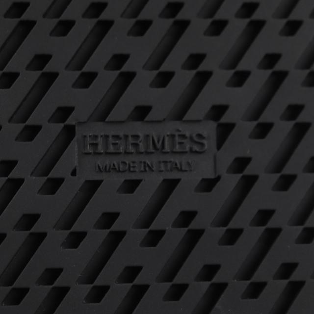 未使用品▼HERMES エルメス シプレ レザー Hロゴ ロゴ刻印入り ストラップ付き スライドサンダル ホワイト 40 箱・保存袋付 伊製 メンズ_9