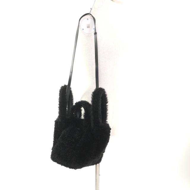 極美品★BALENCIAGA バレンシアガ 672793 エブリデイ 2.0 xs ロゴ刺繍入り Fファー ショルダー トートバッグ ブラック 保存袋付 伊製 極美品☆BALENCIAGA バレンシアガ 672793 エブリデイ 2.0 xs ロゴ刺繍