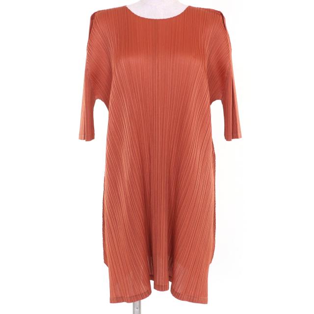 美品】PLEATS PLEASE プリーツプリーズ イッセイミヤケ オレンジ
