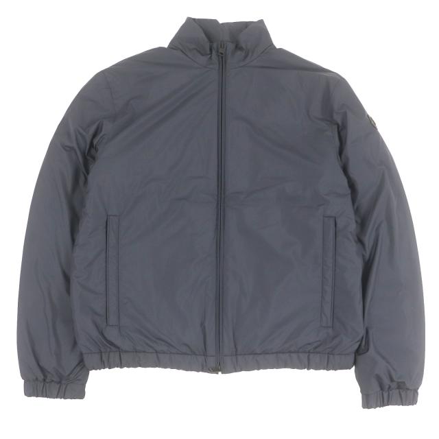 極美品□MONCLER モンクレール 25SS BERRE GIUBBOTTO レザーロゴワッペン ダウンジャケット パファージャケット ネイビー 2 正規品