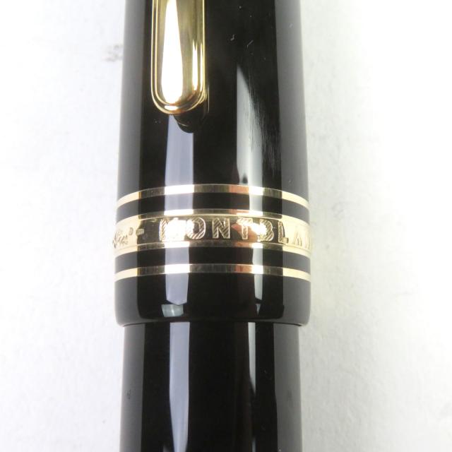 美品○MONTBLANC モンブラン マイスターシュテュック 149 18K ホワイトスター ロゴ刻印 万年筆 ブラック ゴールド ドイツ製_5