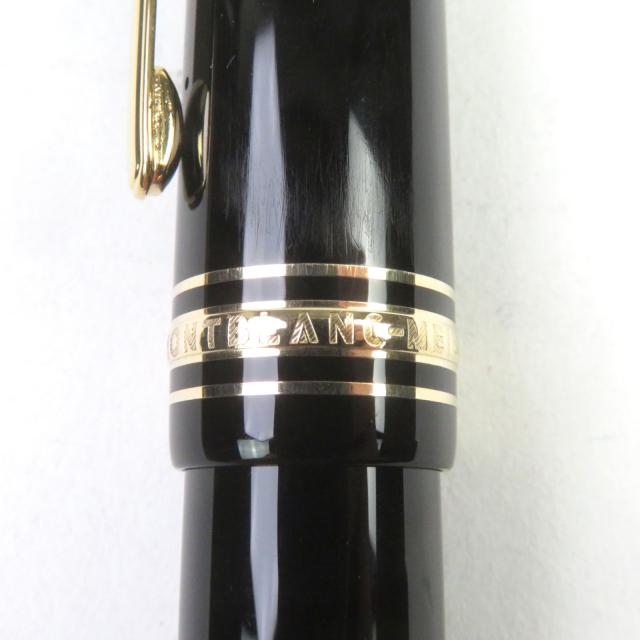 美品○MONTBLANC モンブラン マイスターシュテュック 149 18K ホワイトスター ロゴ刻印 万年筆 ブラック ゴールド ドイツ製_6