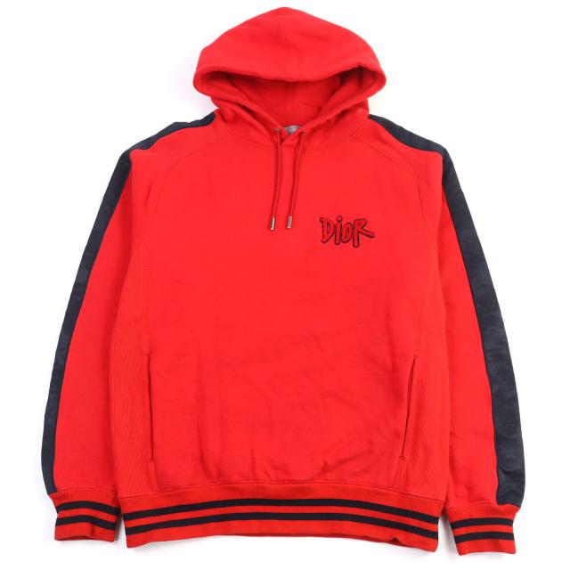 【ドンドン見直し】良品○DIOR SHAWN STUSSY ディオール オム ショーンステューシー 183J653A0531 CHICAGO BULLS パーカーM 正規 メンズ