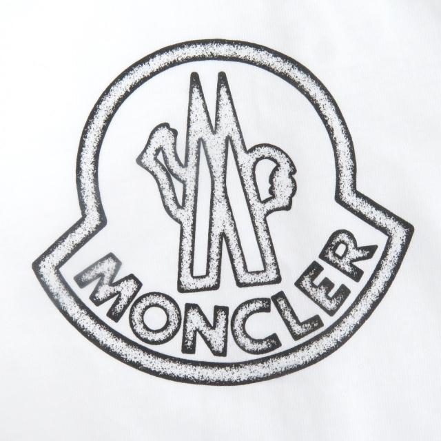 未使用品□MONCLER モンクレール 2024年製 SS T-SHIRT ロゴワッペン プリントデザイン 半袖Ｔシャツ カットソー ホワイト　M 正規品_3