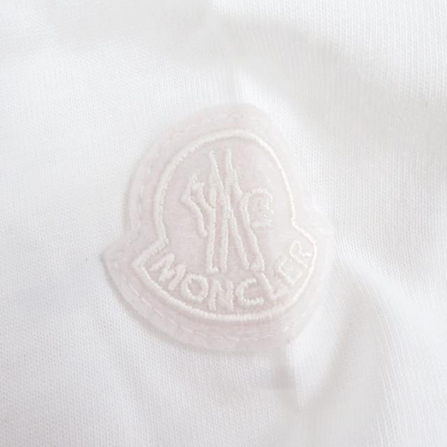 未使用品□MONCLER モンクレール 2024年製 SS T-SHIRT ロゴワッペン プリントデザイン 半袖Ｔシャツ カットソー ホワイト　M 正規品_4